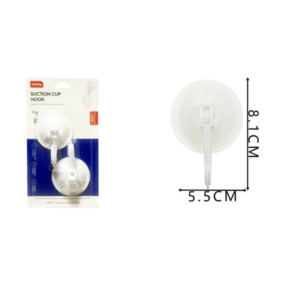 Ganchos Grandes con Ventosa x2 5,5 X 8,1 CM por mayor en Chile