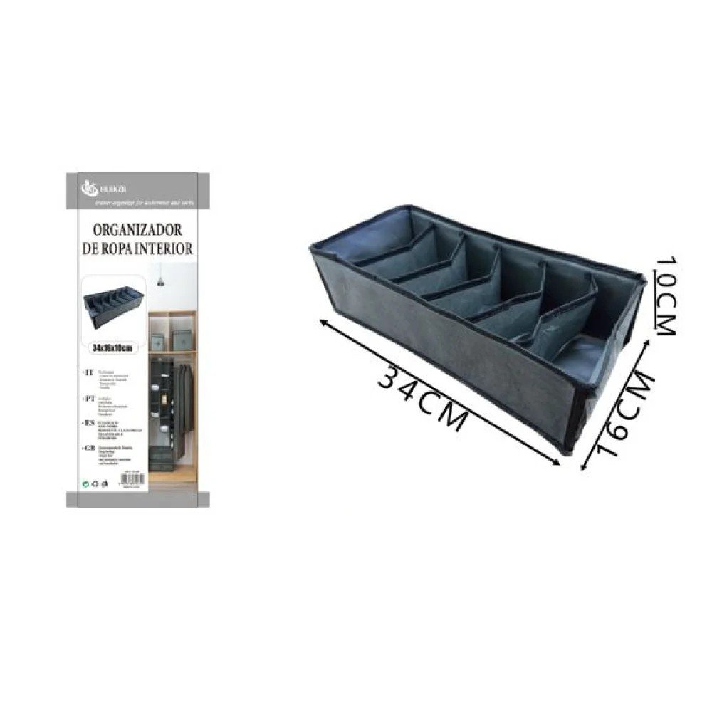 Caja de almacenamiento de 6 filas de 34 x 16 x 10 cm 34 X 16 X 10 cm por mayor en Chile