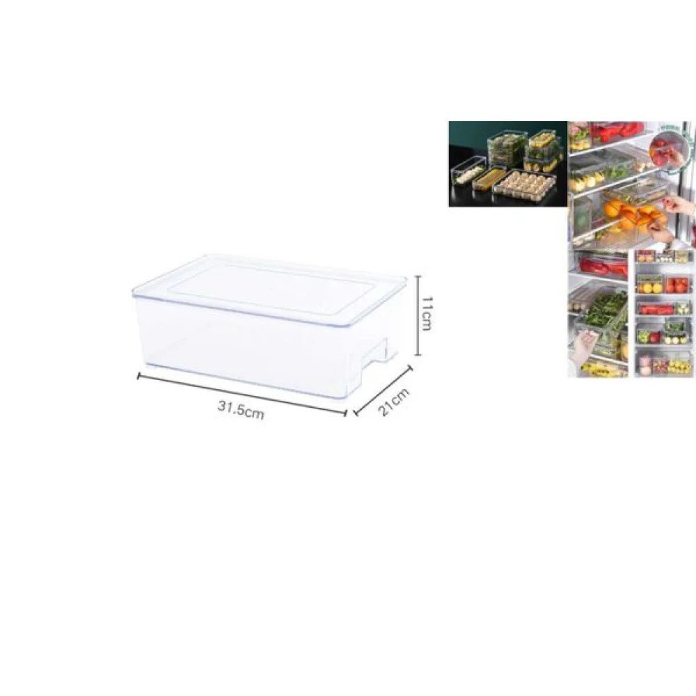 Caja de almacenamiento para refrigerador con tapa 31,5 X 21 X 11 CM por mayor en Chile