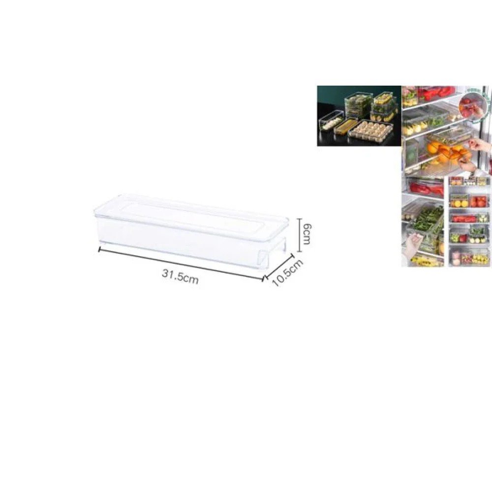 Caja de almacenamiento para refrigerador con tapa 31,5 X 10,5 X 6 CM por mayor en Chile
