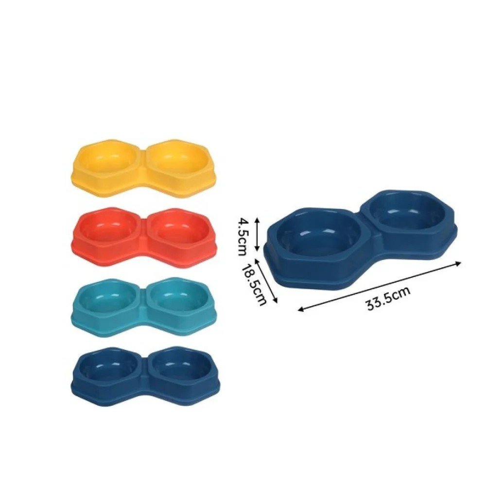 Platos Dobles para Mascota 33,5 X 18,5 X 4,5 CM por mayor en Chile