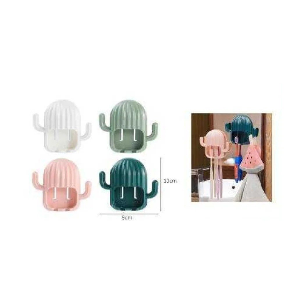 Soporte para cepillo de dientes de cactus 4*9*10cm (12/120)（sin factura sin descuento） 9 X 10 cm por mayor en Chile