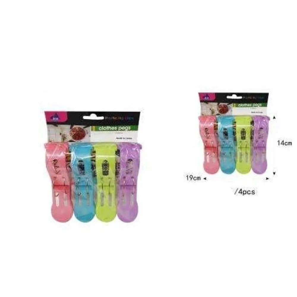 Set de pinza de plastico para la ropa (perrito) 4pcs 14 X 19 CM por mayor en Chile