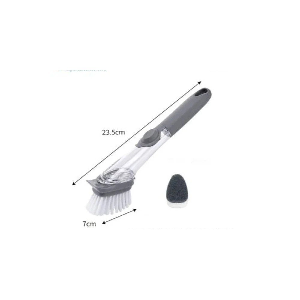 Cepillo multifuncional para ollas + cabezal de esponja 7 X 23,5 CM por mayor en Chile
