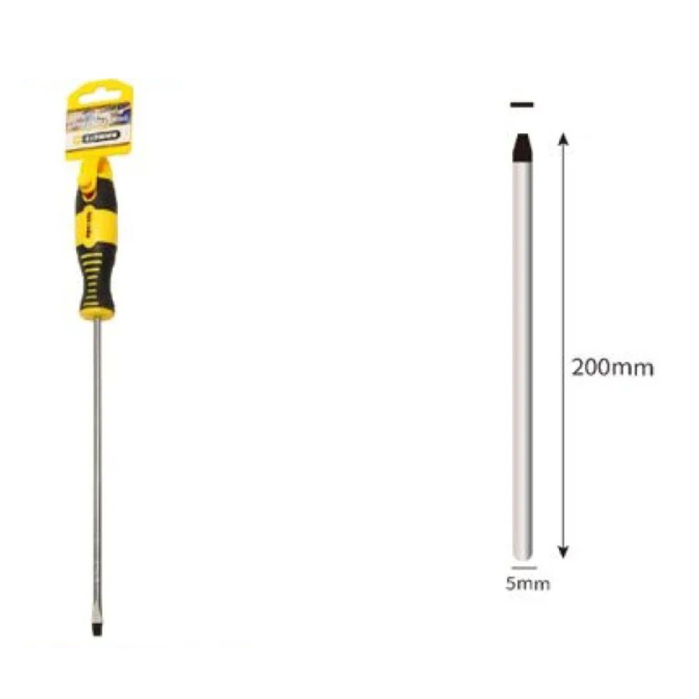 DESTORNILLADOR CABEZA PLANA CON IMAN 200 X 5 MM por mayor en Chile