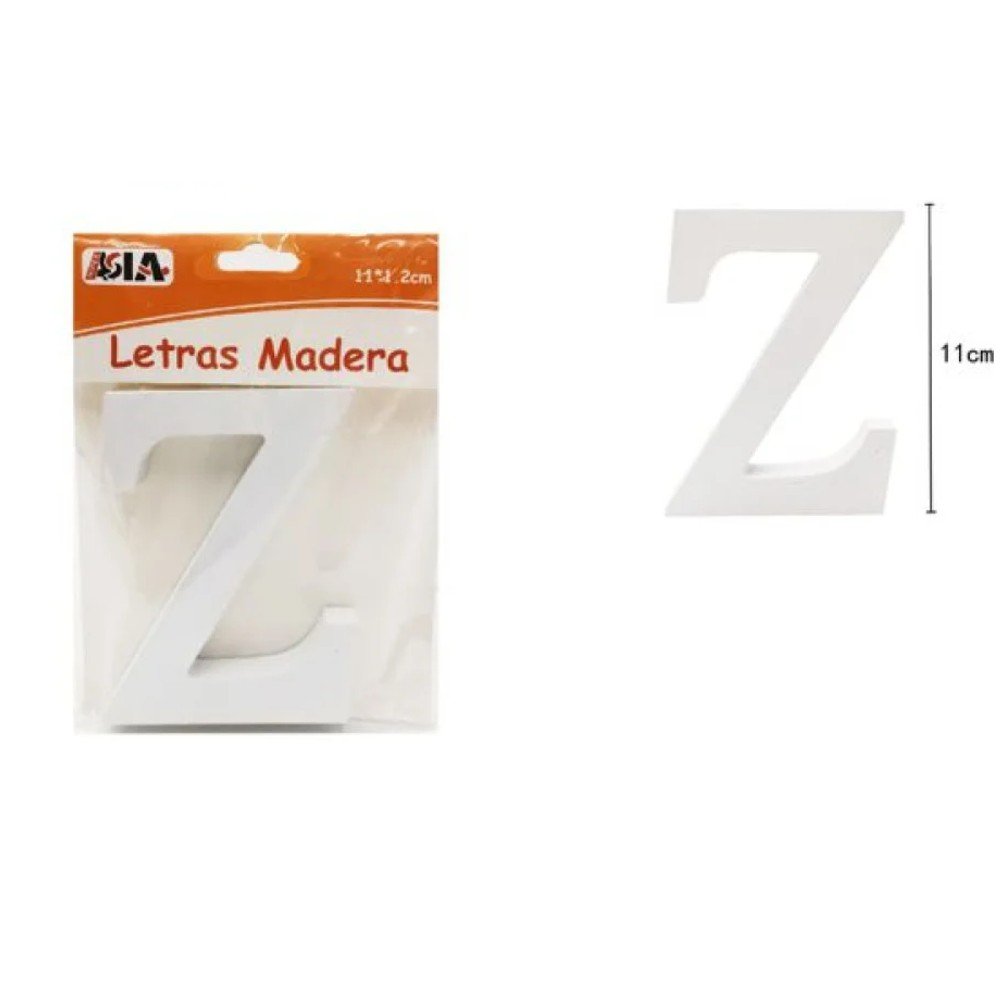 LETRAA Z DEMADERA BLANCA 11 CM por mayor en Chile