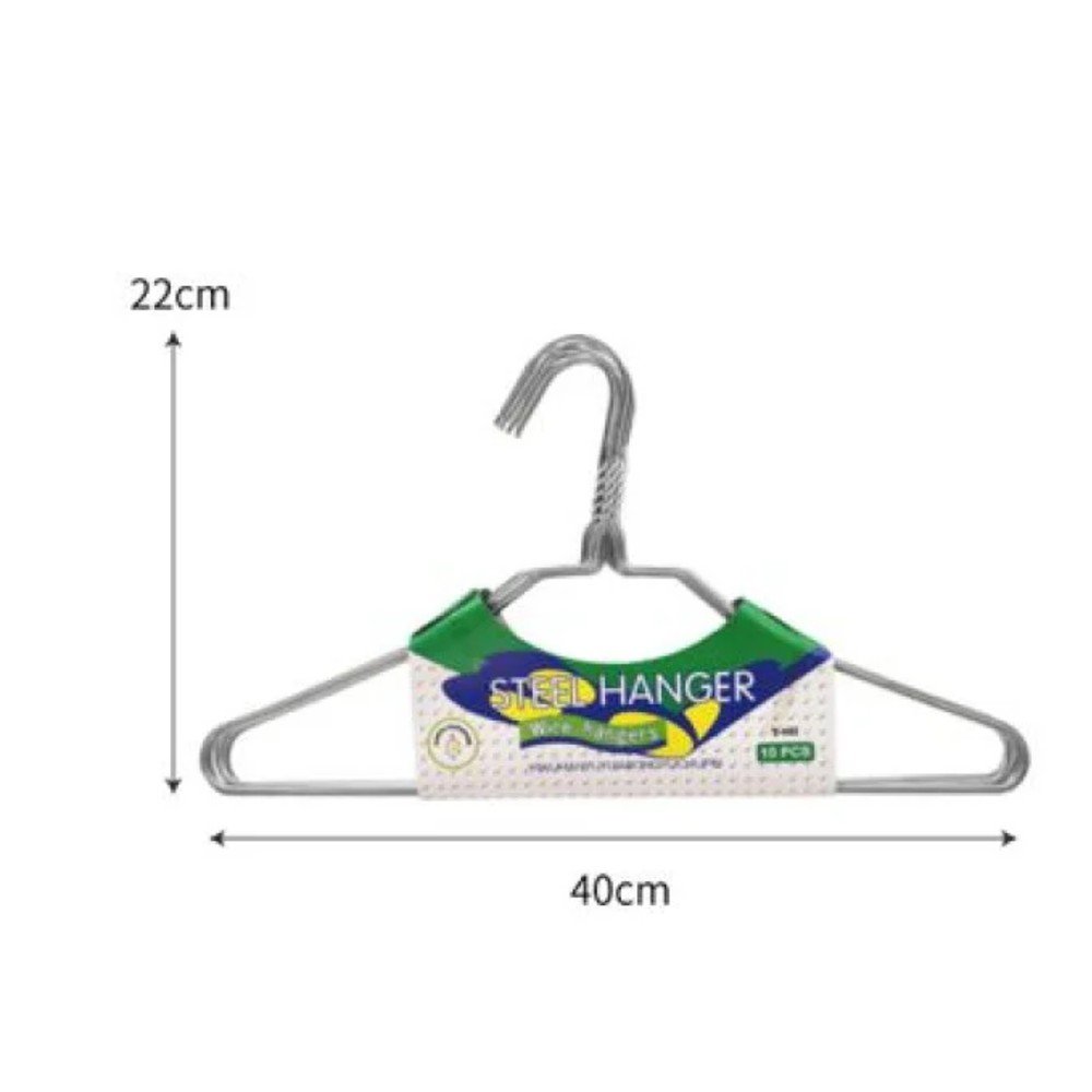 GANCHO COLGADOR DE ROPA 10 PZA-40 X 22 CM por mayor en Chile