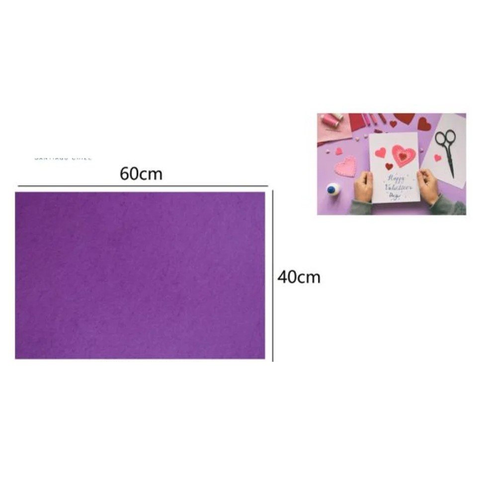 PAPEL FIELTRO MORADO 10 PZA-40 X 60 CM por mayor en Chile