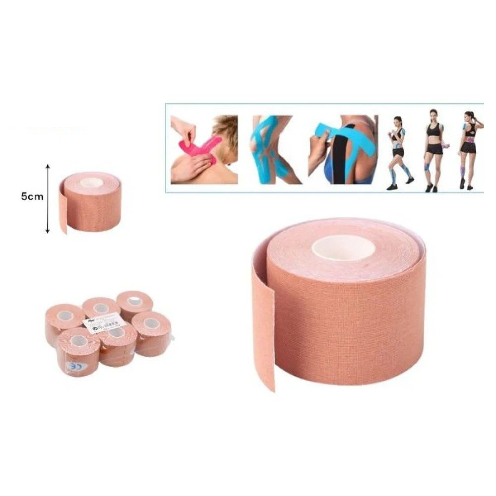 CINTA ADHESIVA KINESIOLOGIA BEIGE 5 CM X 5 METROS por mayor en Chile