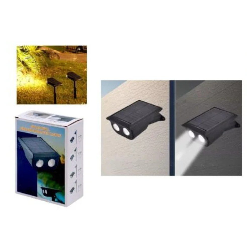 LUZ LED JARDIN NEGRO CABEZAL DOBLE FOCO 1 PZA por mayor en Chile