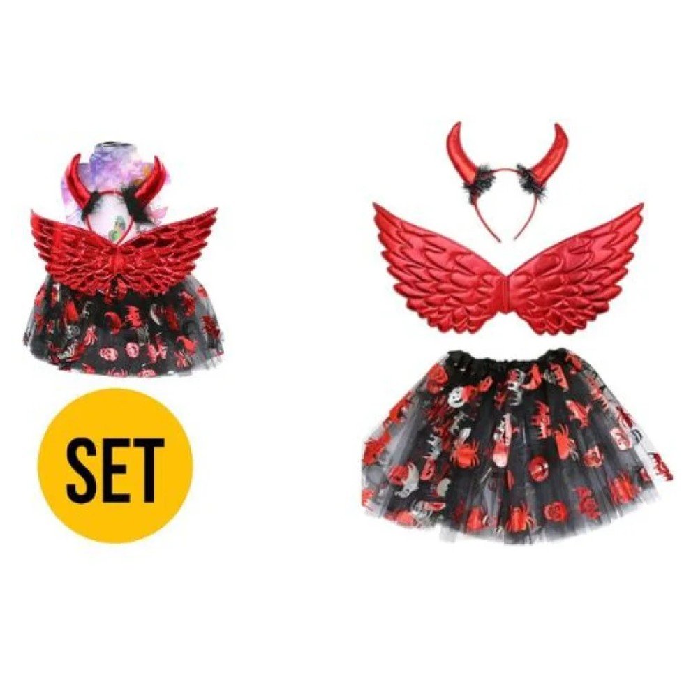 SET TUTU DIADEMA DIABLO 3 PZA por mayor en Chile