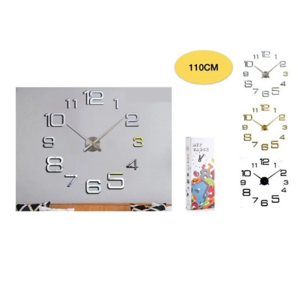 RELOJ PARED DIY 3D 110 CM por mayor en Chile