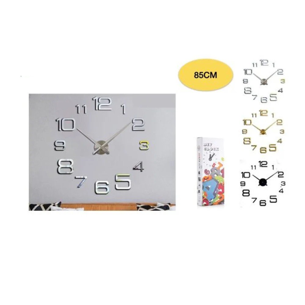 RELOJ PARED DIY 3D 85 CM por mayor en Chile