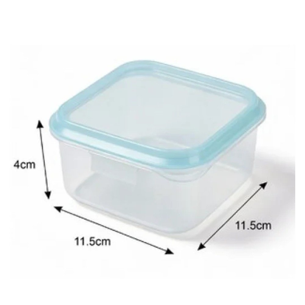RECIPIENTE HERMETICO PLASTICO 11,5 X 11,5 X 4 CM por mayor en Chile