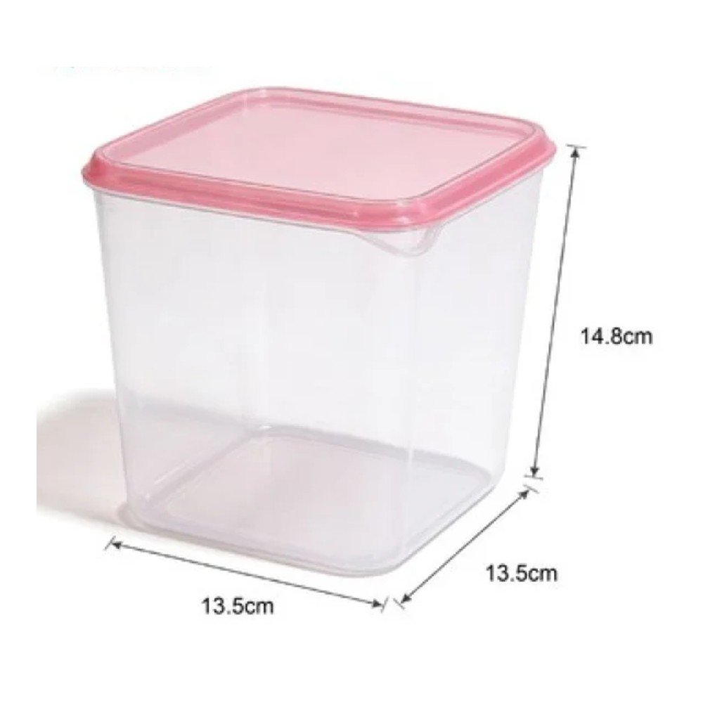 RECIPIENTE HERMETICO PLASTICO 13,5 X 13,5 X 14,8 CM por mayor en Chile
