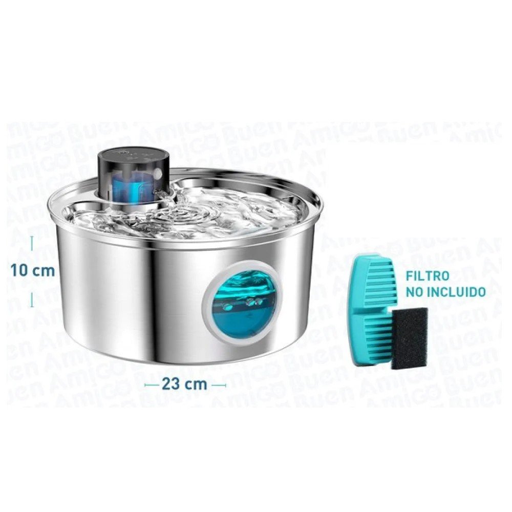 FUENTE AGUA AUTOMATICA METALICO 3.2 LITROS-10 X 23 CM por mayor en Chile