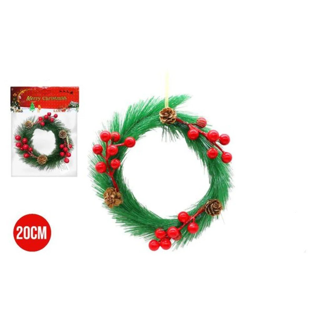 GUIRNALDA ARO PINON CEREZO 20 cm-12 pza por mayor en Chile