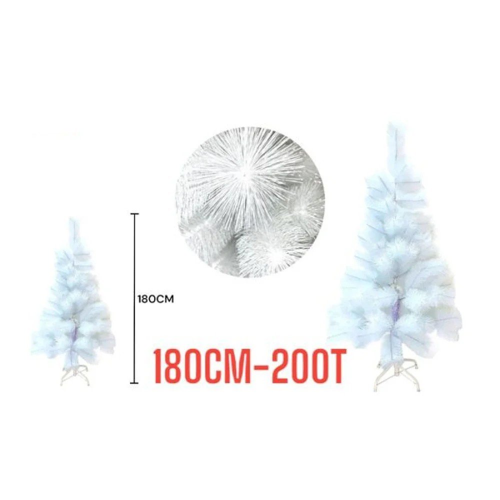 H16 180CM 200C ARBOL NAVIDAD BLANCO AGUJA FINO 180 cm por mayor en Chile