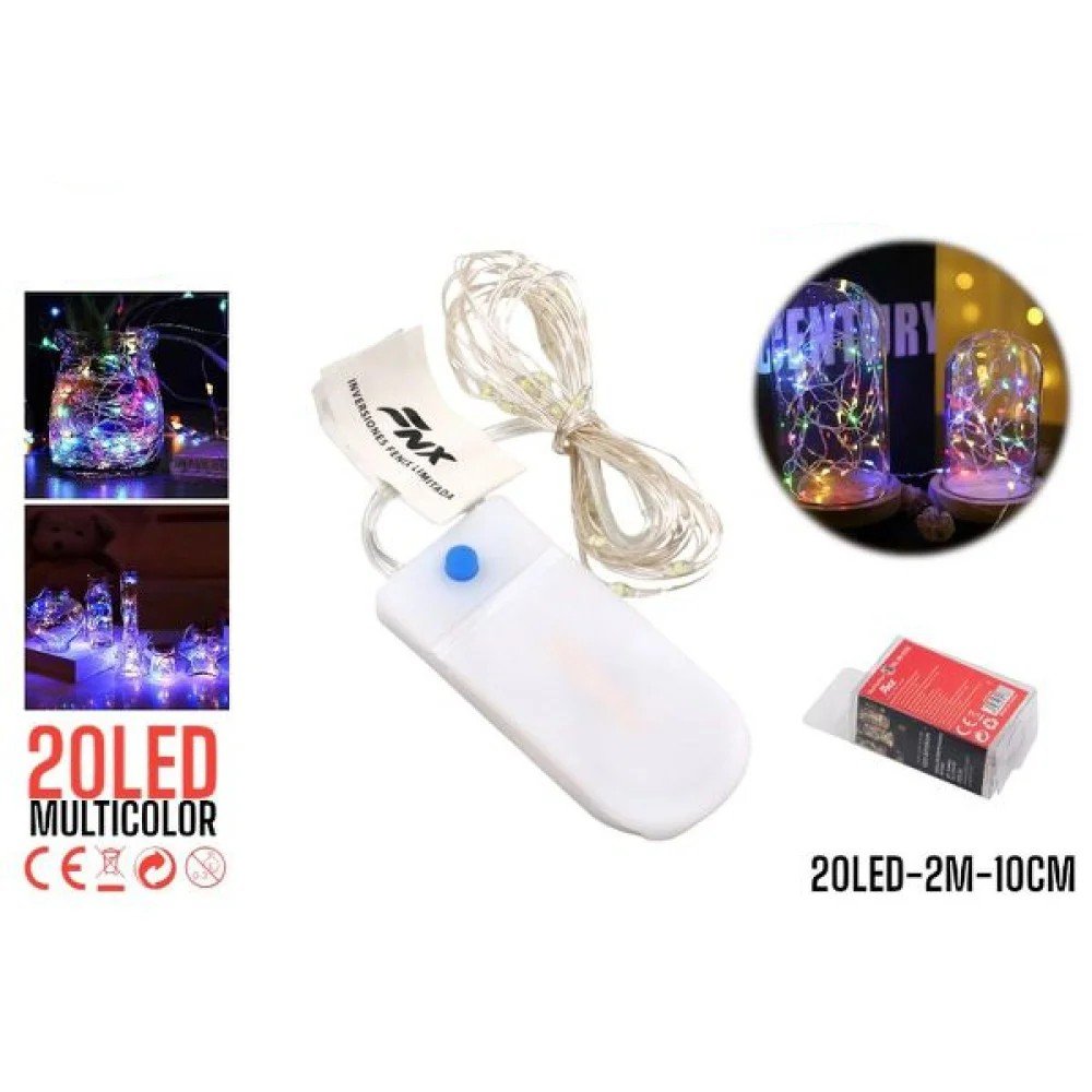 H17 2M 20L PILAS 2032 LED BOTON BLANCO LUZ MULTICOLOR 20L-12 pza por mayor en Chile