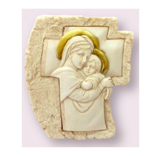 ADORNO VIRGEN CON NIÑO 2 PZA- 10,5 X 12 CM por mayor en Chile
