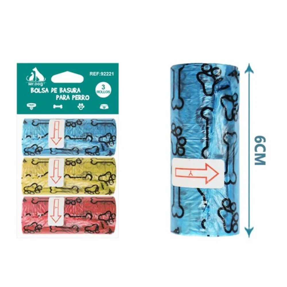 SET BOLSA SANITARIA PARA MASCOTA 3 PZA-6 CM por mayor en Chile