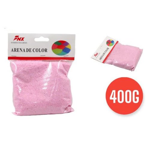 BOLSA ARENA COLORES ROSA 400 GR por mayor en Chile