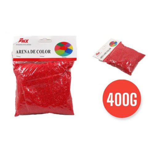 BOLSA ARENA COLOR ROJO 400 GR por mayor en Chile