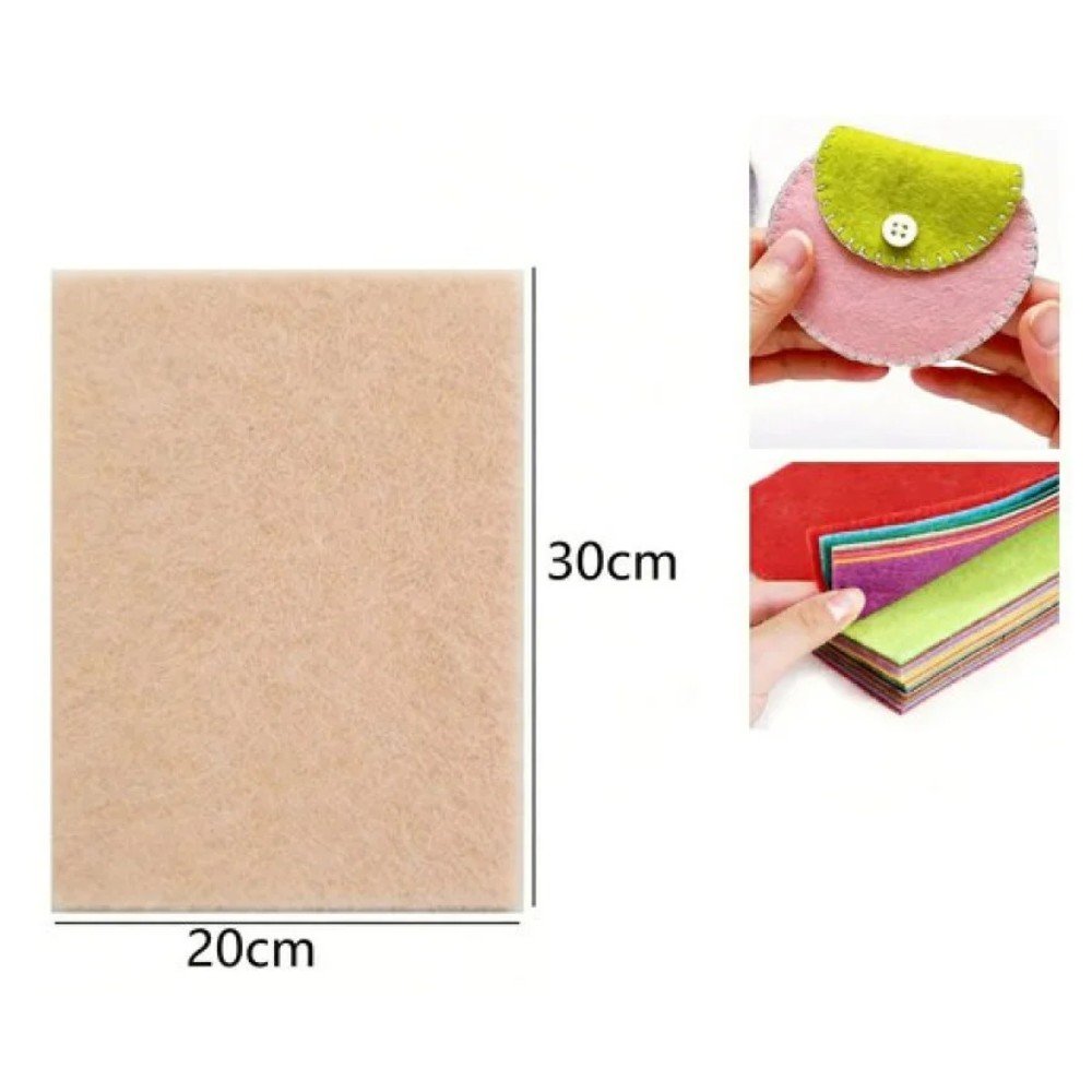 PAPEL FIELTRO BEIGE 5 PZA-20 X 30 CM por mayor en Chile