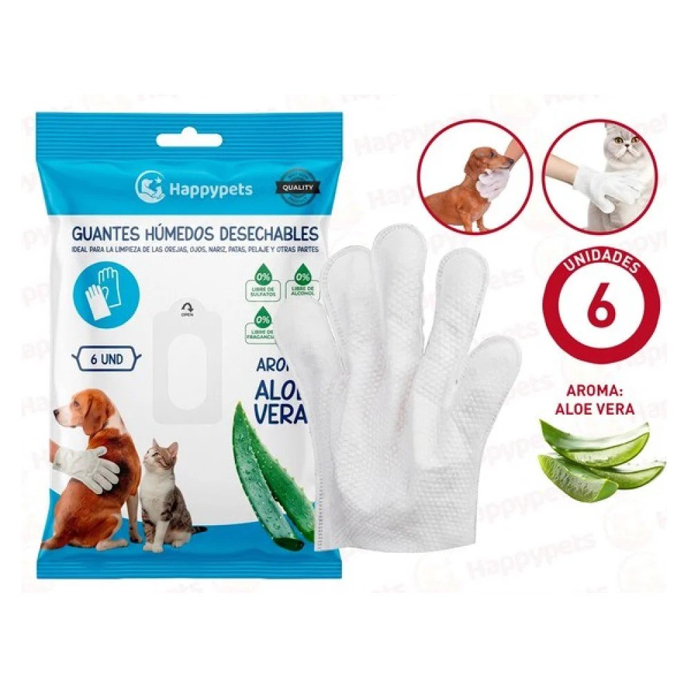 GUANTES HUMEDOS DESECHABLES 6 PZA por mayor en Chile