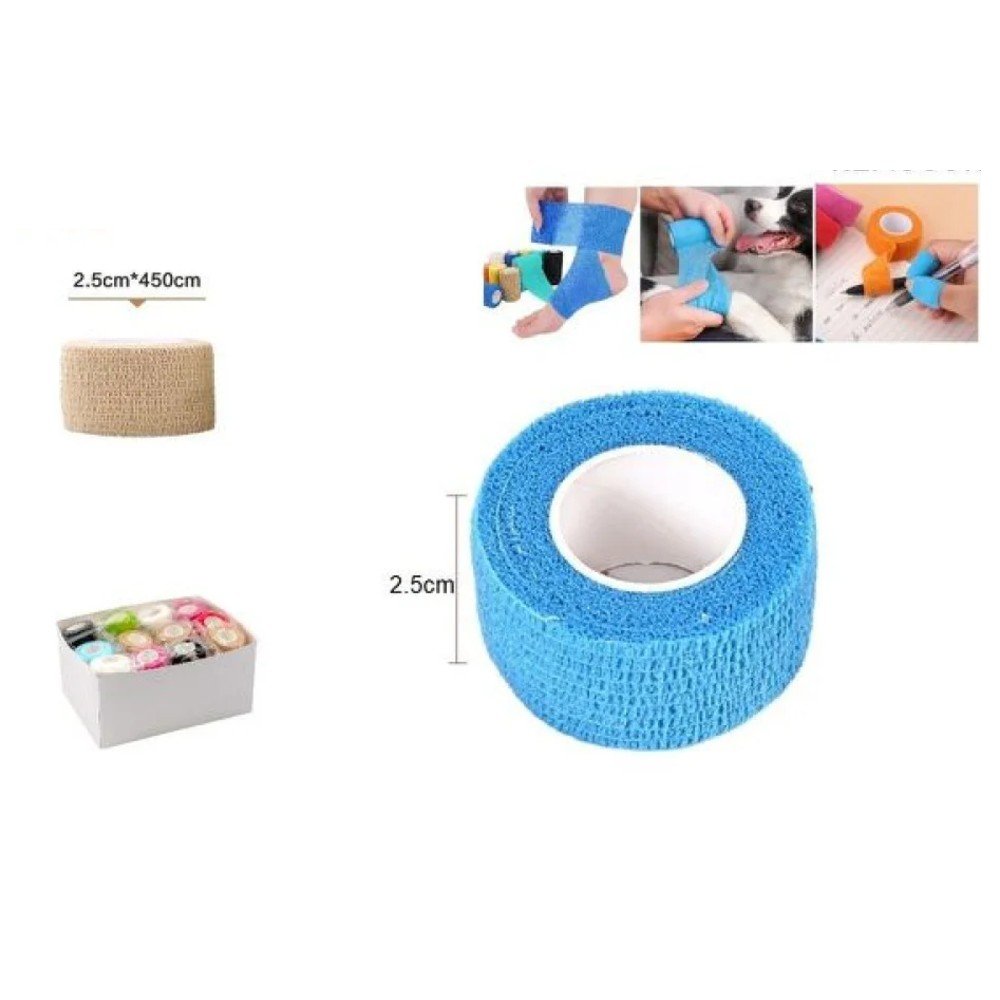 VENDAJE AUTOADHESIVO DE COLOR 2,5 CM X 4,5 METROS por mayor en Chile