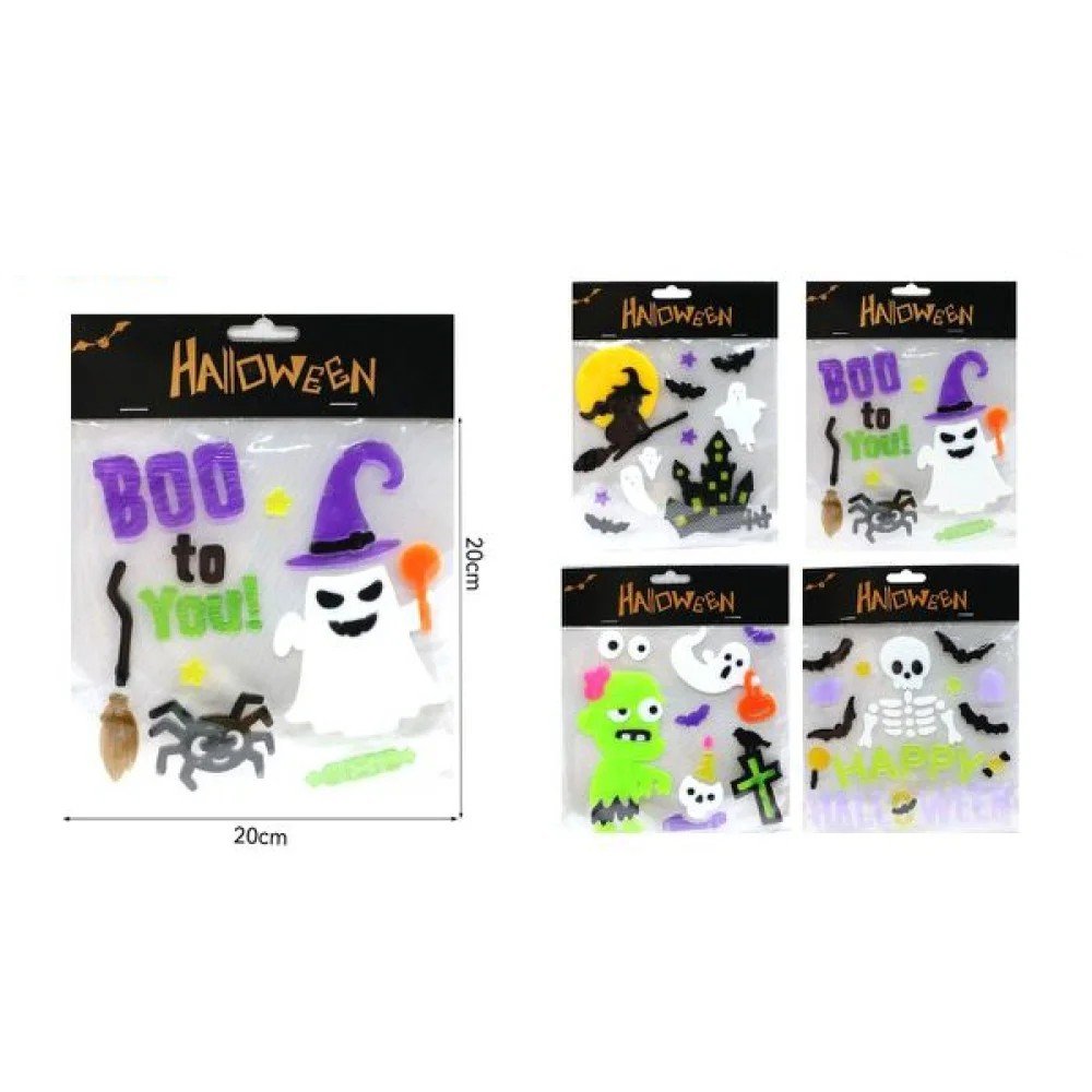 HALLOWEEN STICKERS GEL 20 X 20 CM por mayor en Chile