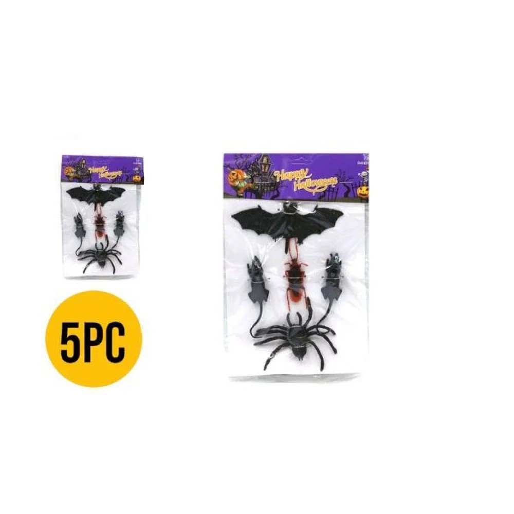 HALLOWEEN PACK ARAÑA, RATA, CUCARACHA 5 pzas por mayor en Chile