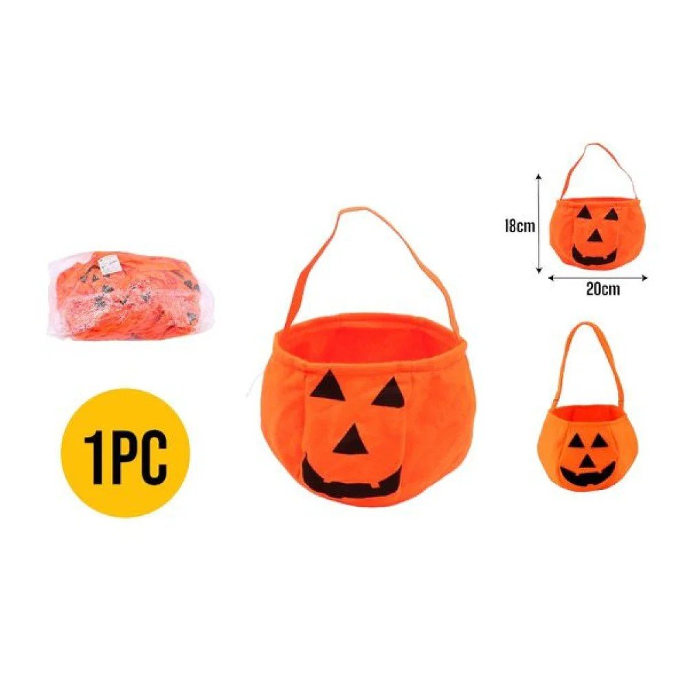 HALLOWEEN BOLSA CALABAZA 18 X 20 CM por mayor en Chile
