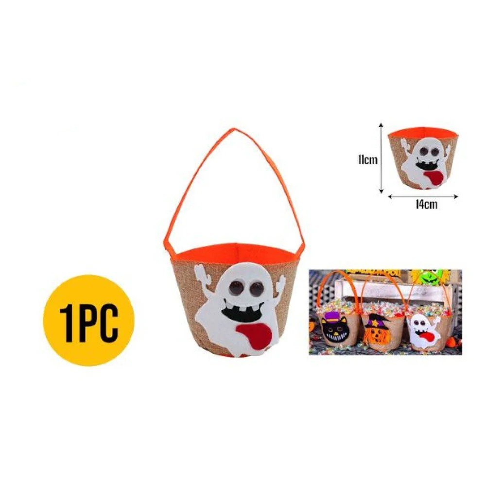 HALLOWEEN BOLSA TEJIDO ESTAMPADO 11 X 14 CM por mayor en Chile