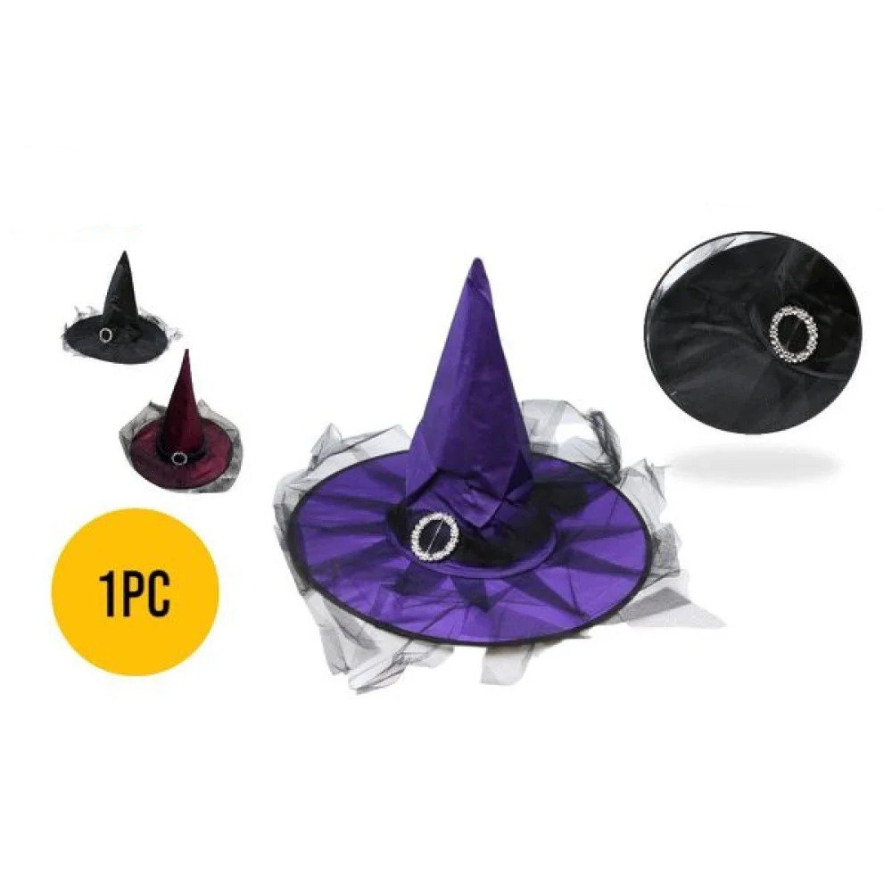 HALLOWEEN SOMBRERO SEMI TRANSPARENTE 1 Pza por mayor en Chile