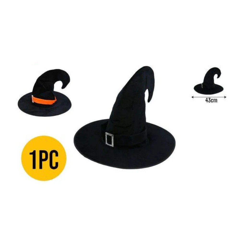 HALLOWEEN SOMBRERO PUNTA CURVA 43 cm por mayor en Chile
