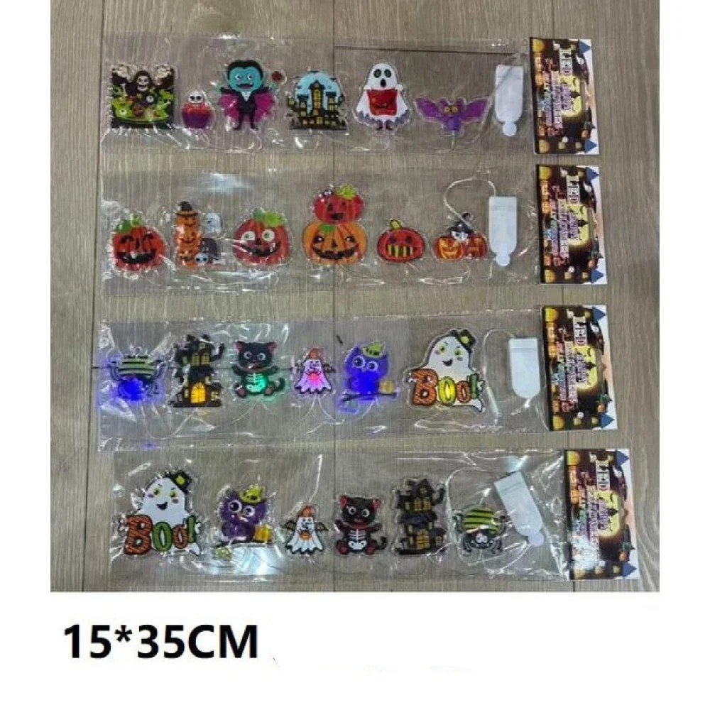 HALLOWEEN PEGATINA GEL CON LED 15 X 35 CM por mayor en Chile