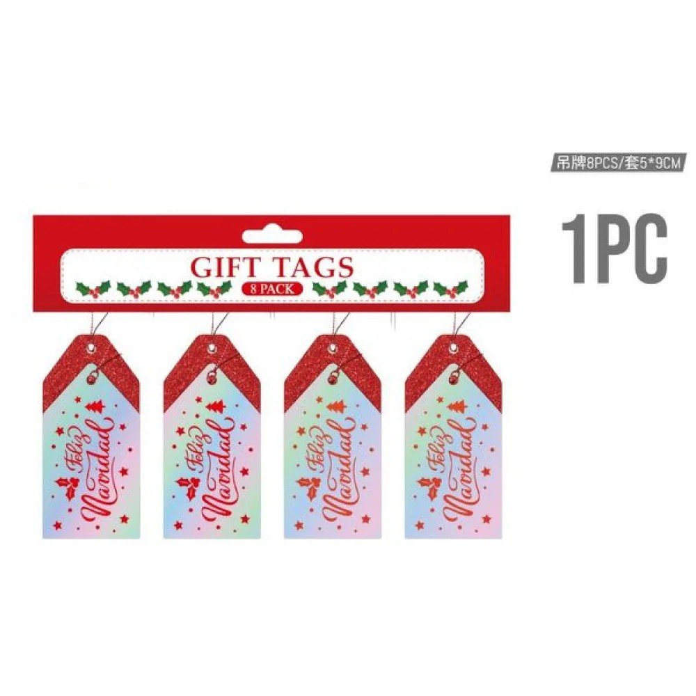 Etiquetas de regalo navideñas 24 pza por mayor en Chile