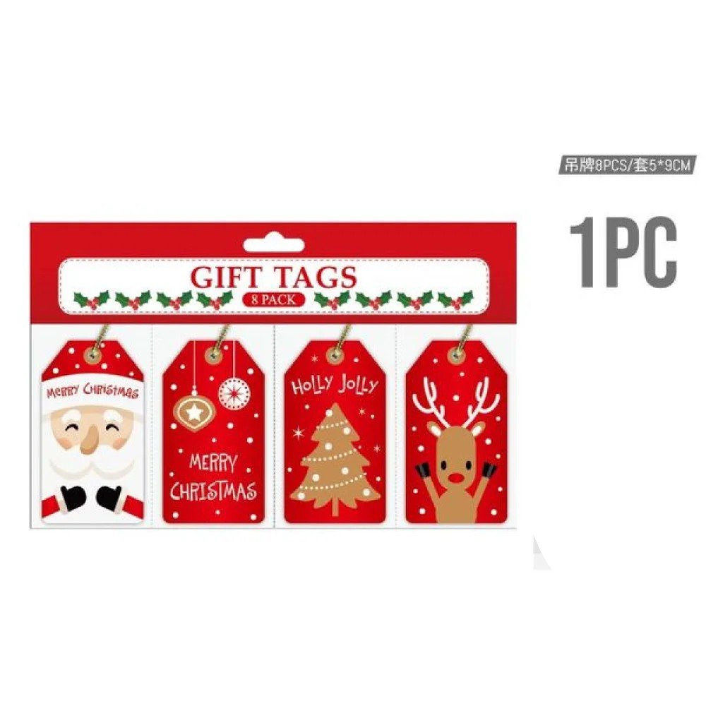 Etiquetas de regalo navideñas 24 pza por mayor en Chile