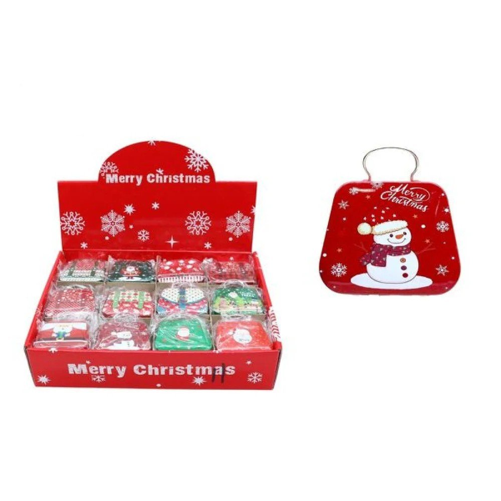 NAVIDAD CAJA METALICA 5,7 X 6,6, X 3 CM por mayor en Chile