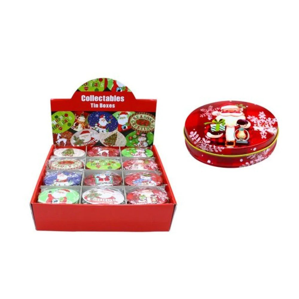 NAVIDAD CAJA METALICA 8,5 X 6,2 X 2,5 CM por mayor en Chile