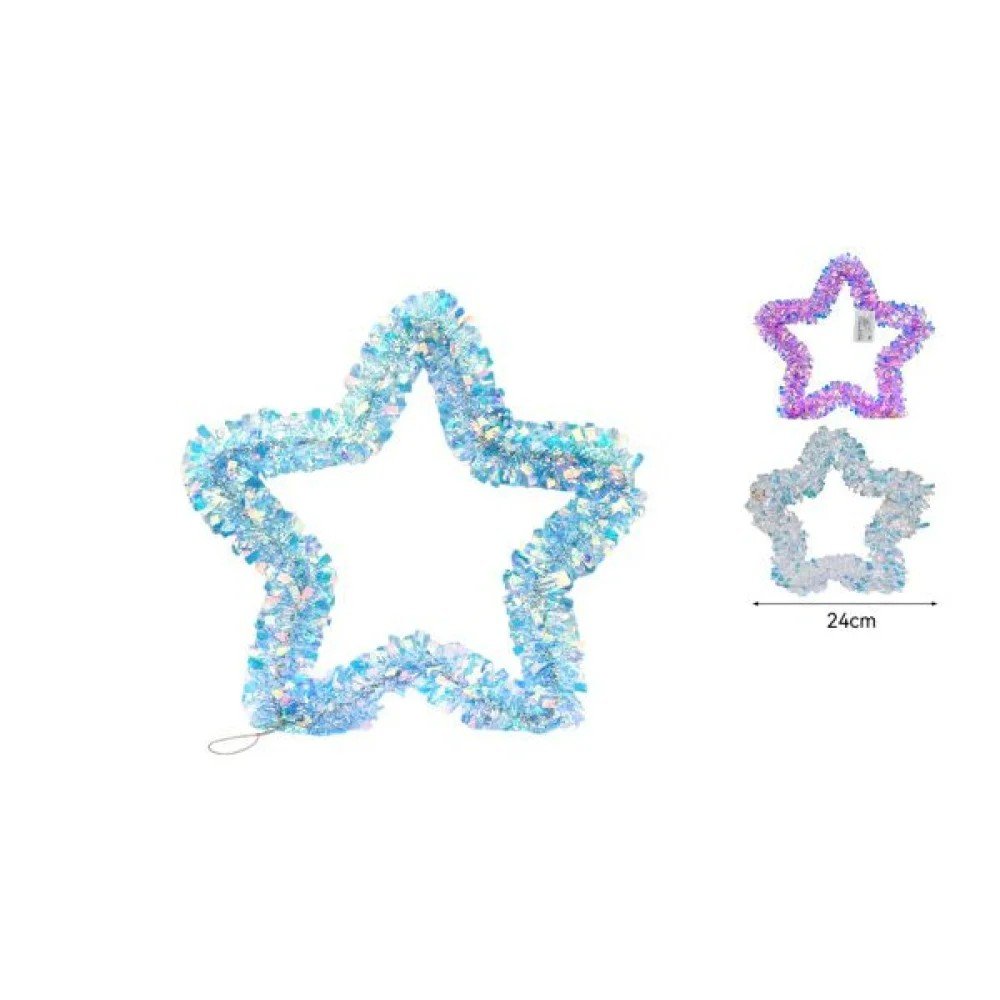 NAVIDAD GUIRNALDA ESTRELLA COLOR VIVO 24 cm por mayor en Chile
