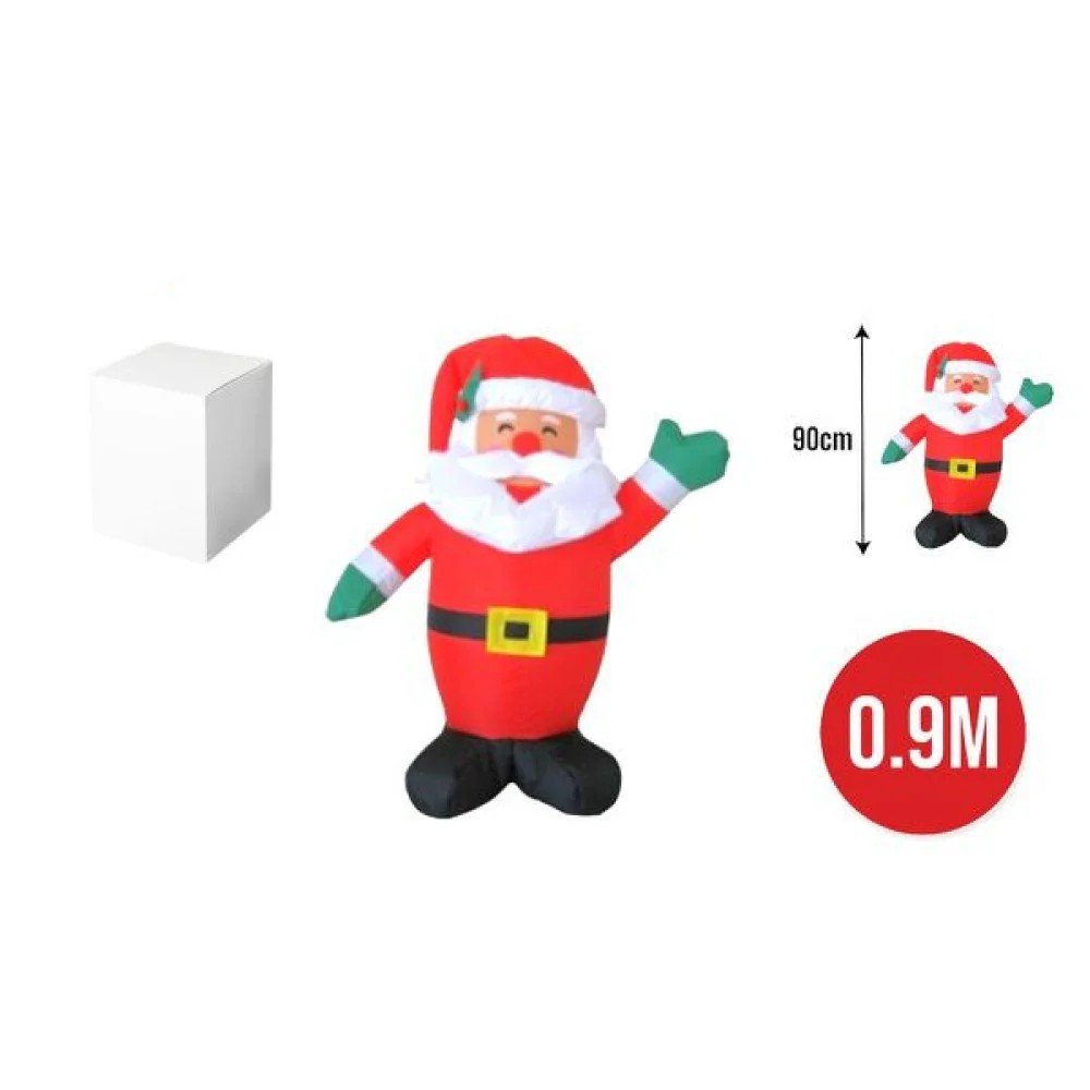 NAVIDAD INFLABLE PAPA NOEL DE PIE SALUDO 90cm por mayor en Chile