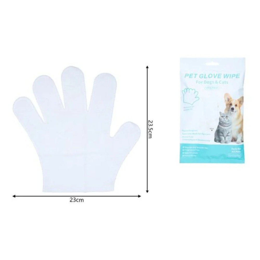 GUANTES HUMEDOS PARA MASCOTA 23 X 23,5 CM por mayor en Chile