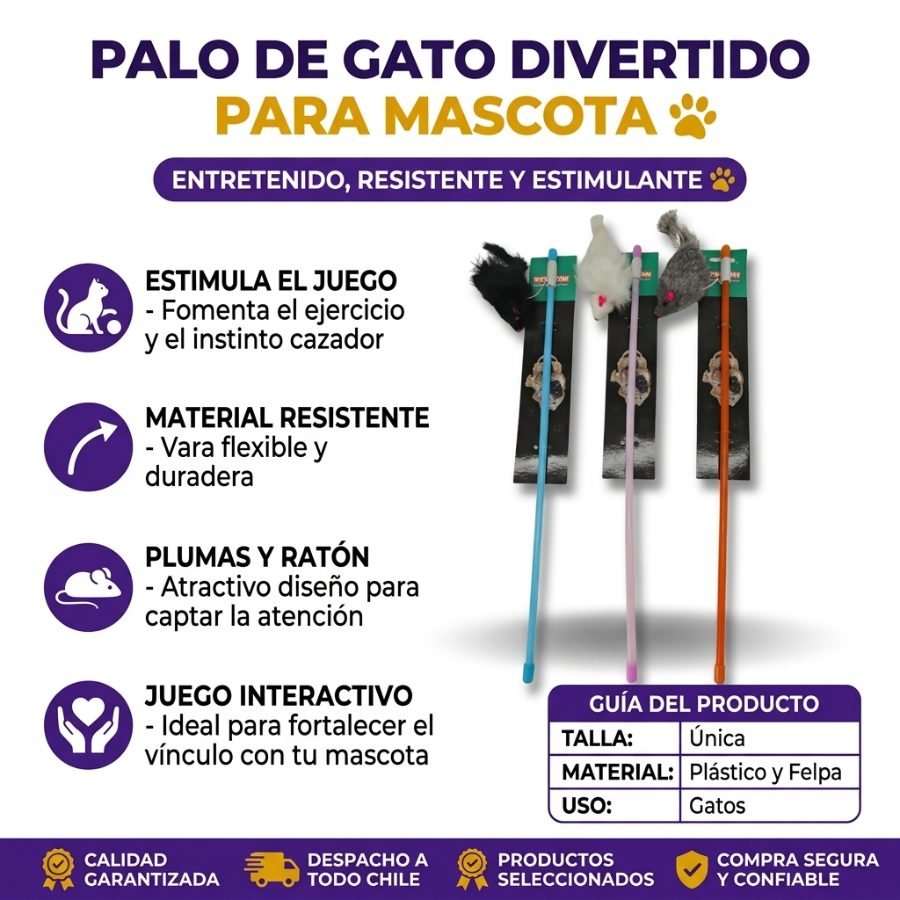 Palo de Gato Divertido 1 PZA por mayor en Chile