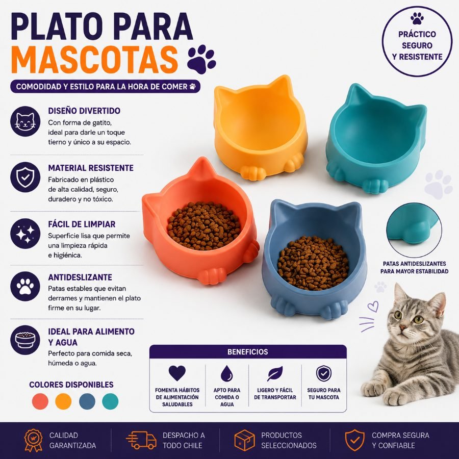PLATO PARA MASCOTAS 1 PZA por mayor en Chile