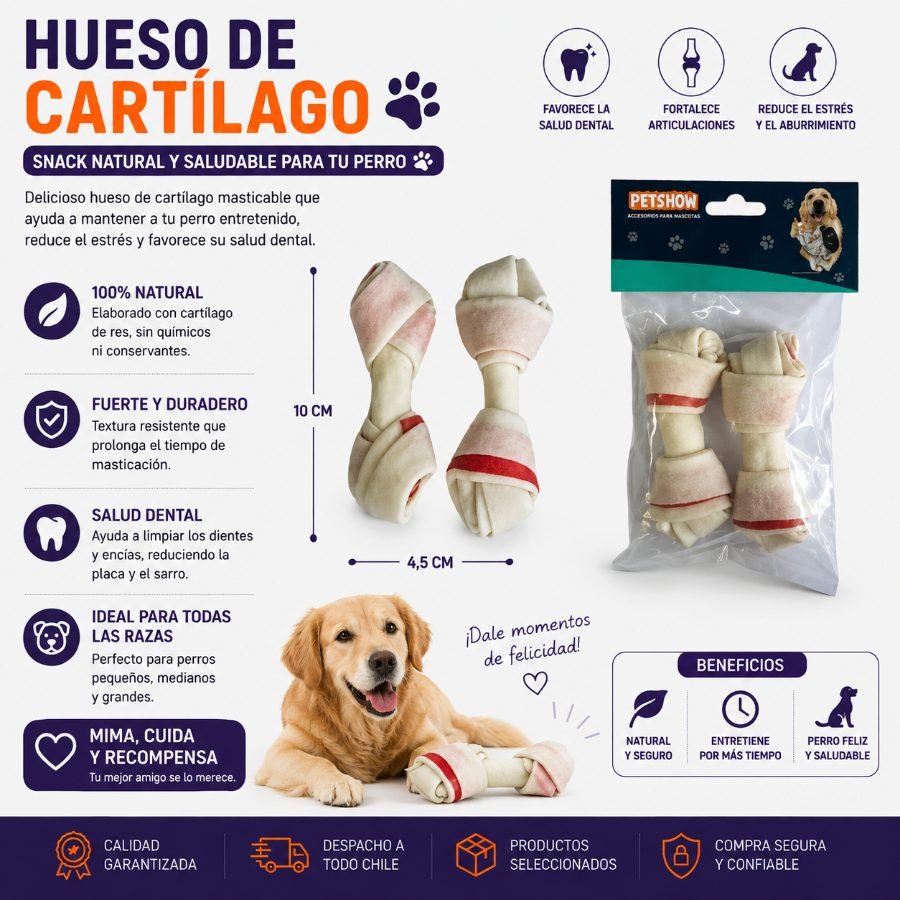 HUESO CARTILAGO 2 PZA por mayor en Chile