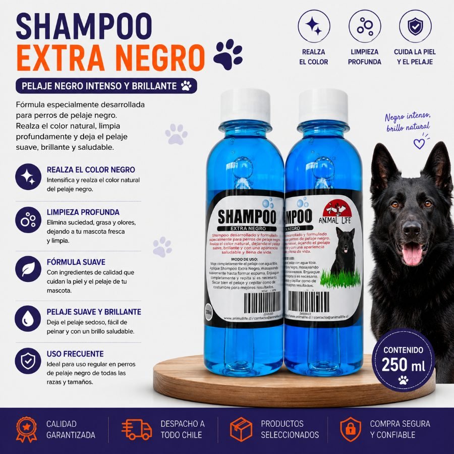 SHAMPOO EXTRA NEGRO 250 ML por mayor en Chile
