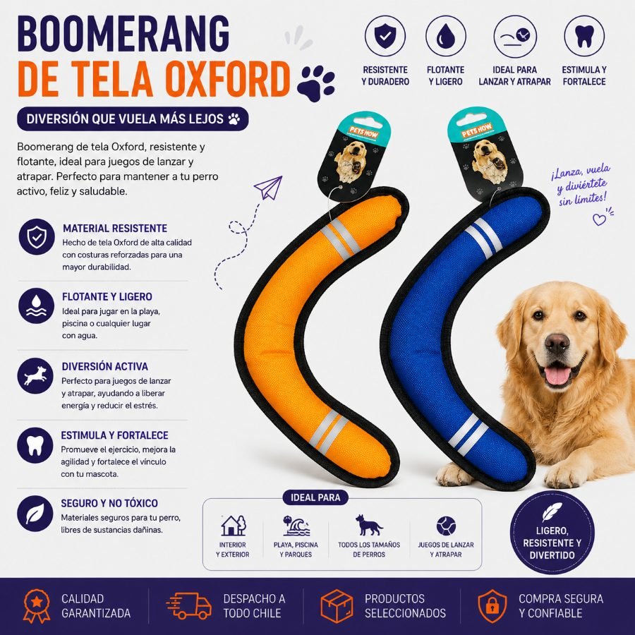 BOOMERAG DE TELA OXFORD 1 PZA por mayor en Chile