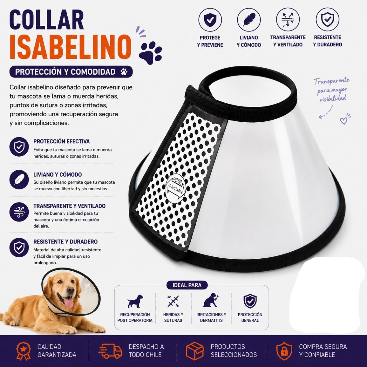 COLLAR ISABELINO #9 30 CM por mayor en Chile
